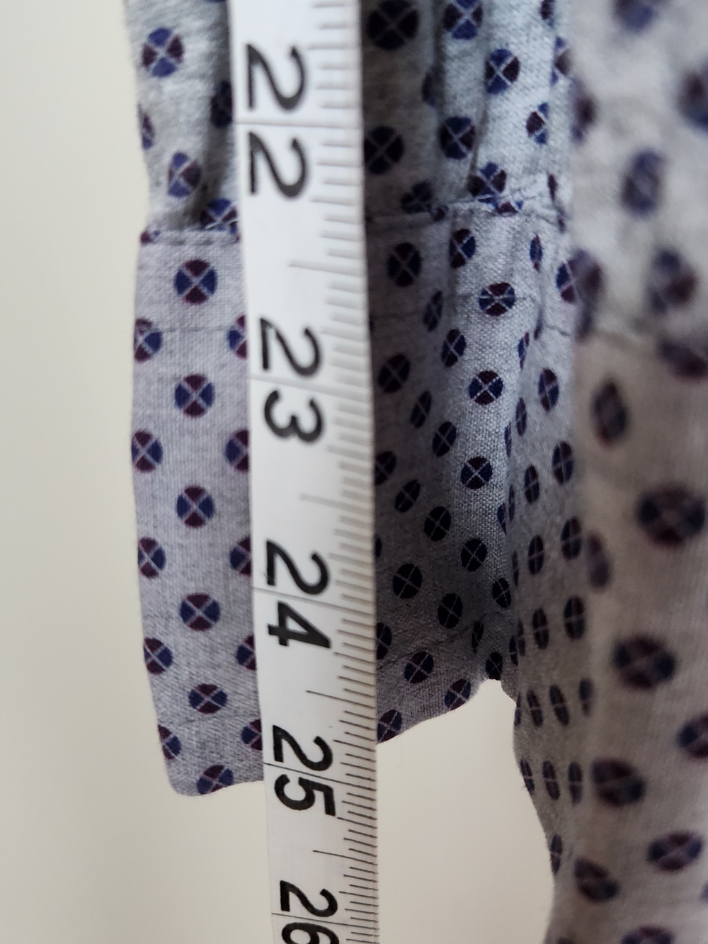 WRK Slim Fit Geometric Print Button Down Shirt Mens Size Large Grey Long Sleeve - Picture 8 of 14
